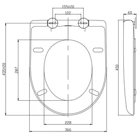 VIGOUR GmbH Clivia WC-Sitz Absenkautomatik Weiß
