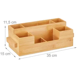 Relaxdays Besteckhalter 11,5 x 35 x 15 cm Farbe Natur