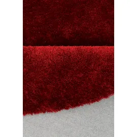 Bruno Banani Hochflor-Bettumrandung BRUNO BANANI "Dana Teppich, Kundenliebling" Gr. 14, rot, H:30mm, Obermaterial: 100% Polyester, Bettumrandungen, unifarben, Mikrofaser, pflegeleicht, Bettvorleger, Schlafzimmer