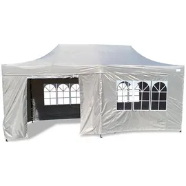 GRASEKAMP Faltpavillon Modena 3 x 6 m inkl. Seitenteile Grau
