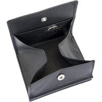 Wiener Schachtel mit großem Kleingeldfach Ausweisformat mit RFID Schutz schwarz