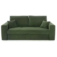 Schlafsofa Toni Cord Grün 161 x 197 cm