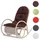 MCW Schaukelstuhl Queluz Baumwolle/Polyester 58 x 101 x 58 cm Weiß/Braun mit Wippstopper
