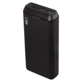 EMOS ALPHA2 Powerbank 20000mAh mit Passthrough, Ausgang 2x USB, 1x USB-C; Eingang 1x micro USB, 1x USB-C, inkl. USB-C Kabel, B0527B - schwarz