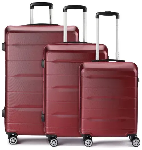 Benzi 5583 4 Rollen Kofferset 3-teilig  rot