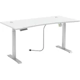 Innostyle Schreibtisch elektrisch Santorin Dekor Weiß / Silber