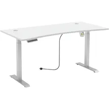 Innostyle Schreibtisch elektrisch Santorin Dekor Weiß / Silber