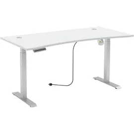 Innostyle Schreibtisch elektrisch Santorin Dekor Weiß / Silber