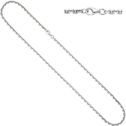 Silberkette JOBO, silber (silber 925), Halsketten, Damen, Silber 925 (Sterlingsilber), L: 55cm, Ankerkette 925 Silber diamantiert 55 cm