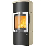 Kaminofen Hark 44-5.2 GT ECOplus RUA 5 kW - Ofenkacheln: quarz-weiß - Korpus: graphit/verchromt