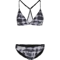 URBAN CLASSICS Tie Dye Triangle Back Bikini Black / White XS