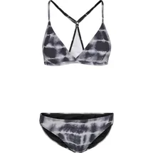 URBAN CLASSICS Tie Dye Triangle Back Bikini Black / White XS