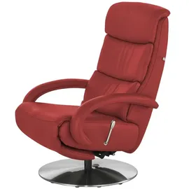 Hukla Relaxsessel Florian Leder 73 x 109 x 91 cm Rot mit Relax-Funktion