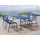 vente-unique Gartentisch 160 x 80 x 74,5 cm Dunkelblau