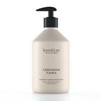 Jean&Len Hand- & Body Balm Cardamom Tonka, für ein duftendes Pflegeerlebnis, mit Bio-Arganöl und Sheabutter, Hochwertige Flasche, ohne Parabene & Silikone, 500 ml