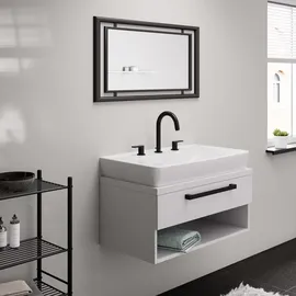 Hansgrohe Vernis Shape 3-Loch-Waschtischarmatur Mattschwarz