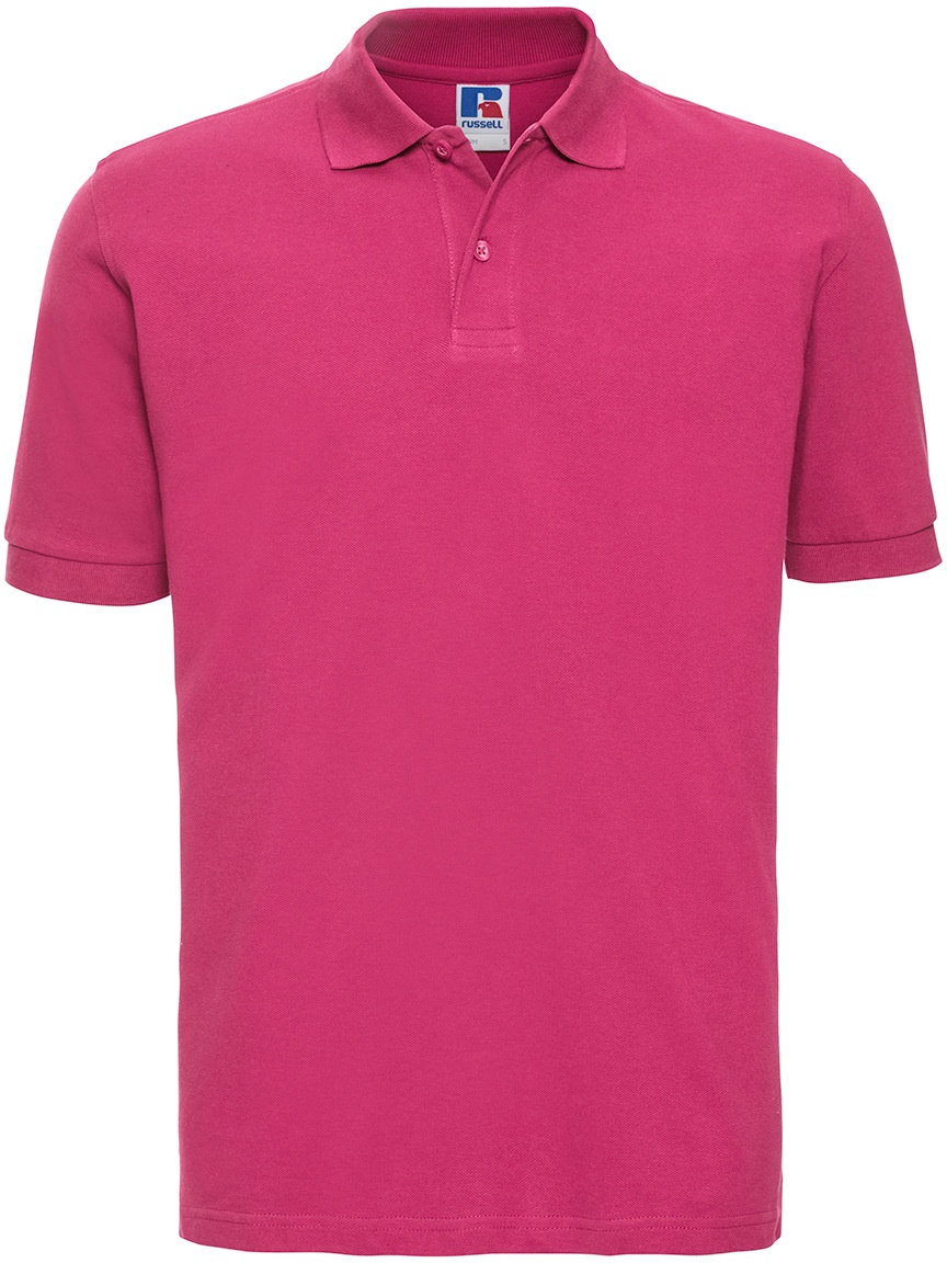 Russell Men ́s Classic Cotton Polo Shirt Herren XS - 4XL NEU, fuchsia, S