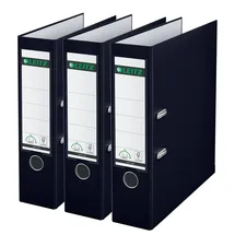 Leitz Qualitäts-Ordner DIN A4 80 mm Schwarz 3 St.