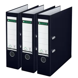 Leitz Qualitäts-Ordner DIN A4 80 mm Schwarz 3 St.