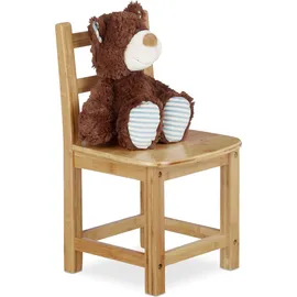 Relaxdays Kinderstuhl Rustico natur braun