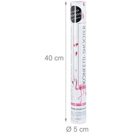 Relaxdays Party Popper 40 cm 4 St. Pink