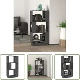 Prolenta Premium - The Living Store Bücherregal/raumteiler Grau 51x25x101 Cm Massivholz Kiefer - Holzregal - Buche - Bücherregal Grau - Sideboard - Raumteiler