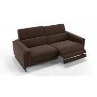 Sofanella 2-Sitzer Stoff MARA, Relaxsofa, Designsofa, Designer Couch, Italienisches Sofa, 2er Sofa braun