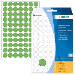 HERMA Klebepunkte 2235 grün Ø 13,0 mm, 2.464 St.