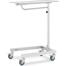 Steinberg Systems Instrumententisch seitlich offenes Design 60 x 400 mm höhenverstellbar Edelstahl / Gummi