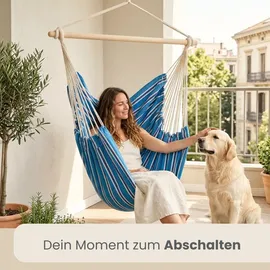 AMANKA XXL Hängesessel Blau