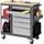 Stier Fahrbare Werkbank mit 6 Schubladen und 2 Fachböden BxTxH 960x450x950 mm