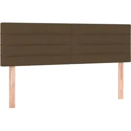 vidaXL Boxspringbett 140 x 200 cm LED Dunkelbraun