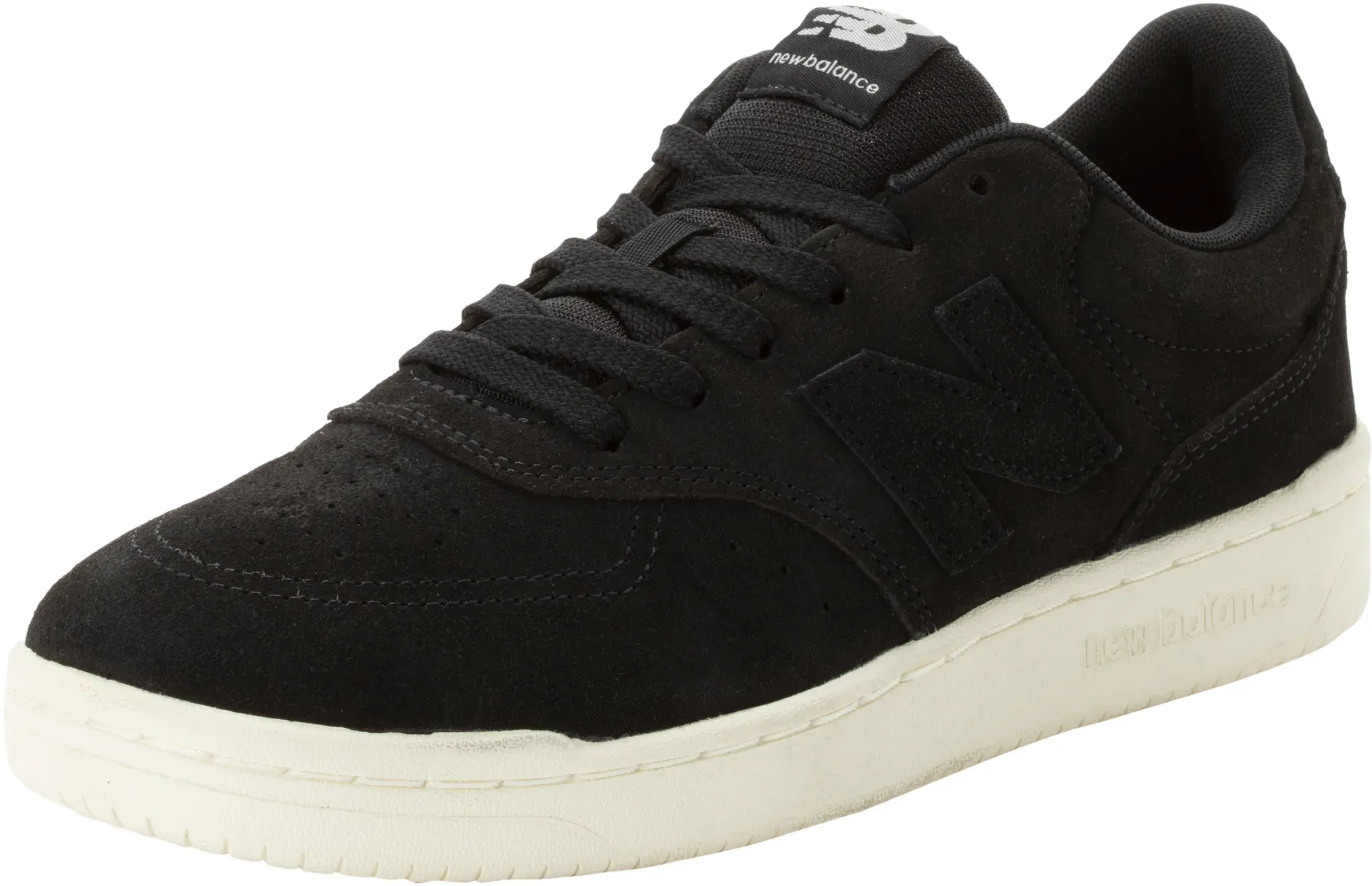 Sneaker NEW BALANCE "BB80", Gr. 45,5, schwarz, Leder, sportlich, Schuhe, von dem New Balance 550 inspiriert