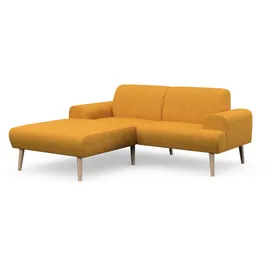 Home Affaire Ecksofa HOME AFFAIRE "Swift Scandic Design, komfortabler Federkern, Breite 192cm, L-Form", gelb (curcuma), B:192cm H:83cm T:176cm, 100% Polyester, Sofas, Ecksofa, Federkern-Polsterung, B/T/H: 192/83/176 cm