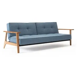 Innovation Living Schlafsofa Splitback Frej Eiche Stoff Light Blue