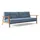 Innovation Living Schlafsofa Splitback Frej Eiche Stoff Light Blue