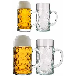 Stölzle Oberglas ISAR Maßkrug Bierkrug 4er Set