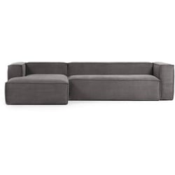 Kave Home Ecksofa Blok Cord Grau 330 x 174 cm