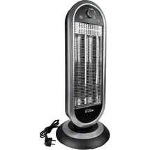 Güde Infrarot Heizstrahler GIH 900 (900 W Heizleistung, 2 Heizstufen (450/900 W) mit oder ohne Oszillation, 20 m3 max. Raumheizvermögen, Carbon-Heizelemente, großer Standfuß & Kippschutz, Tragegriff)