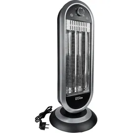 Güde Infrarot Heizstrahler GIH 900 (900 W Heizleistung, 2 Heizstufen (450/900 W) mit oder ohne Oszillation, 20 m3 max. Raumheizvermögen, Carbon-Heizelemente, großer Standfuß & Kippschutz, Tragegriff)