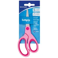 Westcott Kinderschere Kids Softgrip, Stahl, rostfrei, 13cm, pink 4027521513242