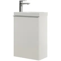 Bernstein Waschtischunterschrank Bernstein Lavoa 40 Cm Mit Waschbecken - Badmöbelfarbe Weiß Matt, Waschbecken Weiß, Griff Chrom