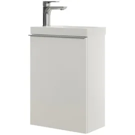Bernstein Waschtischunterschrank Bernstein Lavoa 40 Cm Mit Waschbecken - Badmöbelfarbe Weiß Matt, Waschbecken Weiß, Griff Chrom