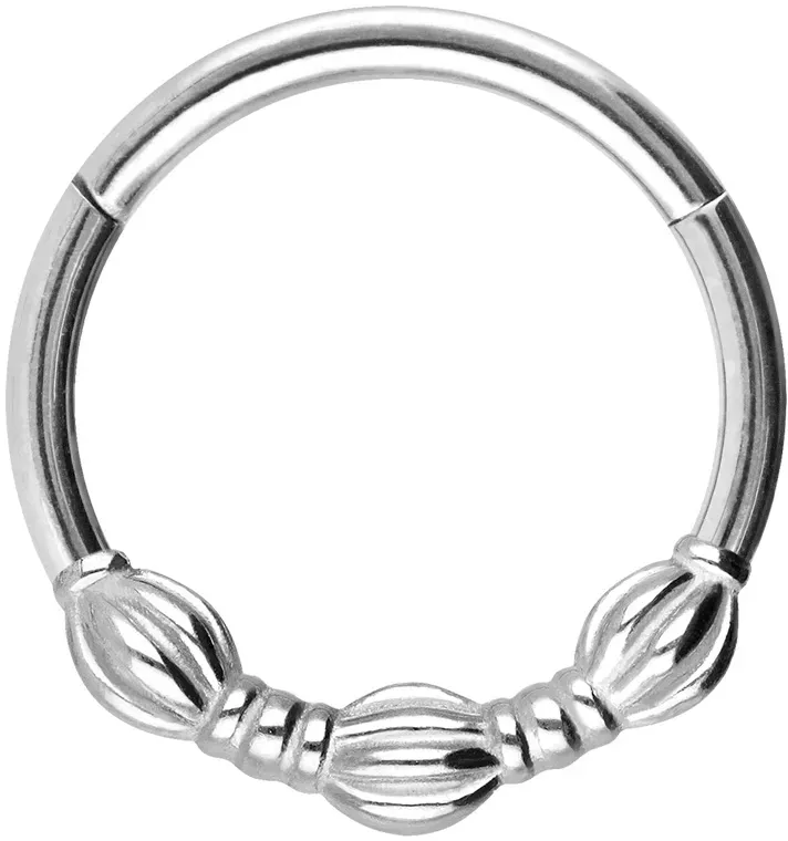 Chirurgenstahl Segmentring Clicker RETRO-DESIGN