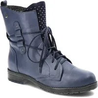 Dunkelblaue Stiefeletten Maciejka Damen Lederschuhe, 36