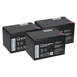 Q-Batteries 36V 3x 12LCP-12 12V-13Ah AGM BLEI AKKU kompatibel ELEKTRO SCOOTER BT100 QB