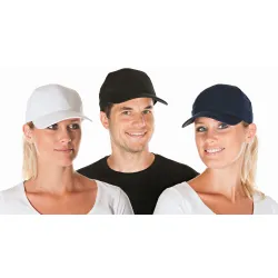 HYGOSTAR® Baseballkappe aus Polycotton 00213 , 1 Packung = 10 Stück, schwarz