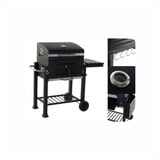 DKD Home Decor Kohlegrill mit Deckel und Rädern DKD Home Decor Schwarz Metall Stahl 140 x 60 x 108 cm (140 x 60 x 108 cm)