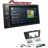 EHO Pioneer DMH-G220BT 2-DIN Autoradio Mediacenter Bluetooth USB AUX passend für Volvo V70 II 2000-2003 schwarz