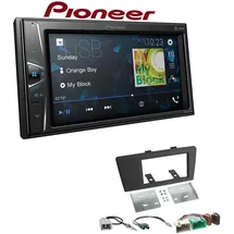 EHO Pioneer DMH-G220BT 2-DIN Autoradio Mediacenter Bluetooth USB AUX passend für Volvo V70 II 2000-2003 schwarz